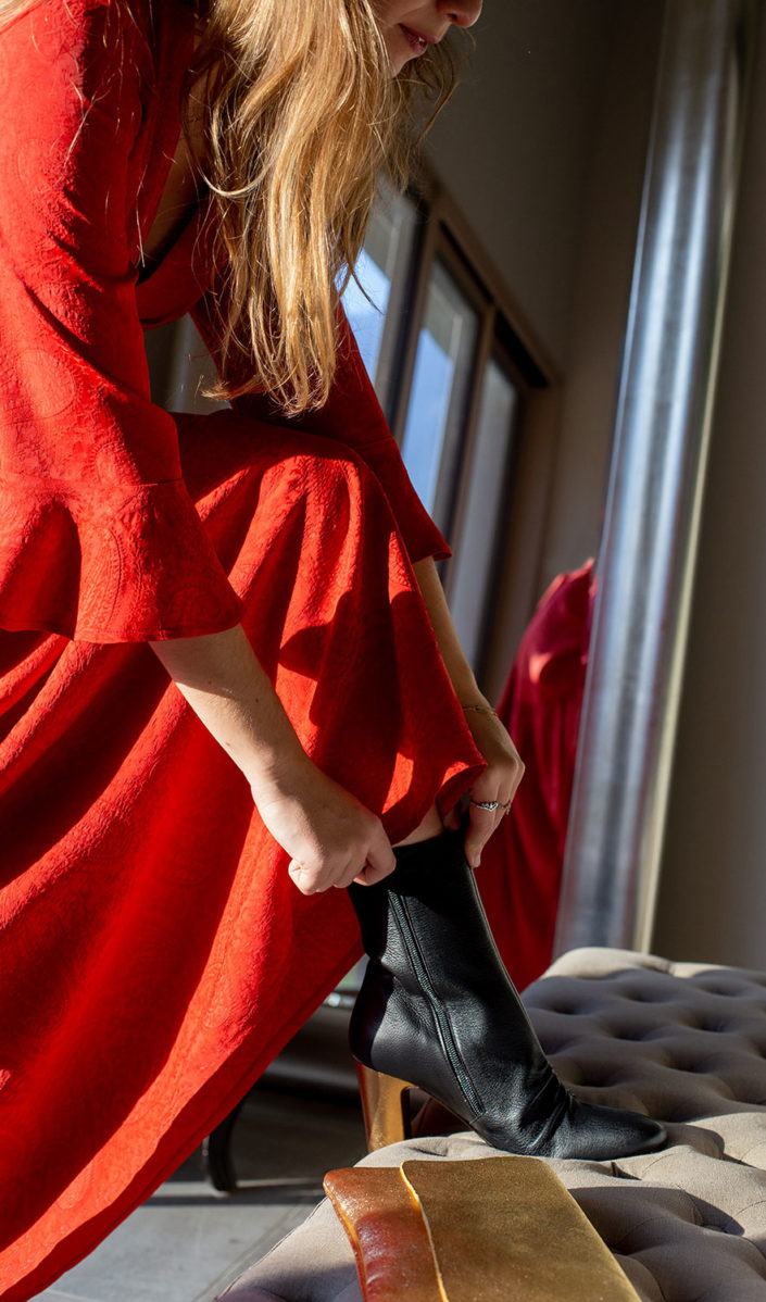 robe rouge detail mode carole doussin photographe